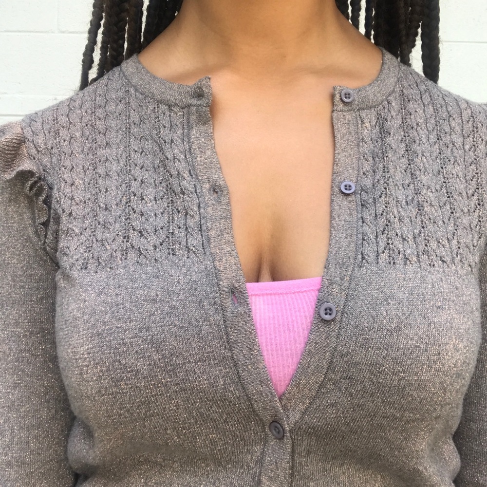 Threads Ruffle Sweater sz Small - Picture 4 of 9